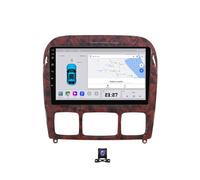 JHYUUKAU Autoradio Carplay Android Auto sans Fil 2 Din Android 14 Voiture Écran Tactile 9 Pouces Compatible avec Benz S Class 1998-2005 avec GPS BT, FM RDS, USB, Commande Au Volant,C20