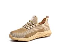 JHYUUKAU Chaussures De Sécurité Unisexes Légères Flexibles Anti-Crevaison,Beige,42 EU