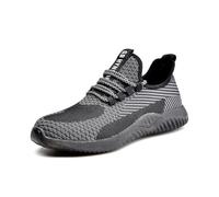 JHYUUKAU Chaussures De Sécurité Unisexes Légères Flexibles Anti-Crevaison,Noir,38 EU