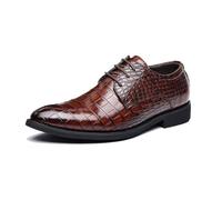 JHYUUKAU Chaussures Formels pour Hommes, Classiques À Lacets Oxford De Mode De Mariage d'affaires,Marron,40 EU
