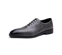 JHYUUKAU Formels pour Hommes Classiques Chaussures Oxford De Mode De Mariage d'affaires Derby,Gris,42 EU