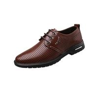 JHYUUKAU Formels pour Hommes Classiques Chaussures Oxford De Mode De Mariage d'affaires,Marron,41 EU