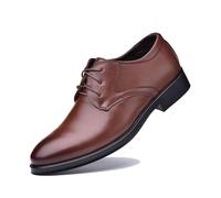 JHYUUKAU Oxford Homme Lacets Derby Dressing Chaussure Urban Habillées,Marron,41 EU