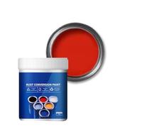 JHzood Peinture de Conversion de la Rouille pour Métaux, Protection Anti-Corrosion Multiusage, Intérieur et Extérieur, 8 Couleurs, Sûr et Éfficace,Écologique, Idéal pour Rampes & Voitures (Red, 500g)