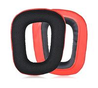 JHZZWJ Coussinets de rechange professionnels pour écouteurs Logitech G930, G430, G432, G332, G35, F450 Rouge