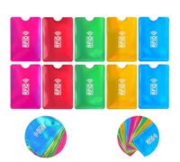 Ji liangli Porte Carte RFID,10 PCS Housse de Protection Protege Carte Bancaire Étui Carte Bancaire Anti-Piratage Pochette Anti-Fraude Porte-Carte Sécurisé pour Cartes de Crédit et Bancaires