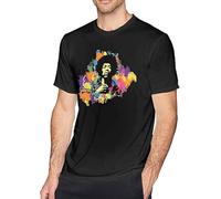 Ji-Mi Hen-Drix Men's Short Sleeve T-Shirts Tops Man's Leisure Crew Neck Tee S