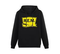 Ji Wei Yu Men's REM R.E.M. Out of Time Alternative Rock Hoodies Long Sleeve Pullover Loose Hoody Sweatershirt L