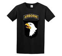JI YANG HONG 101St Airborne Mili.Us Printing Comfortable Classic All-Match Match Outdoor T-Shirt Black S