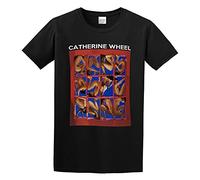 JI YANG HONG Catherine Wheel Adam and Eve Simple Retro Interesting Funny Cute T-Shirt Black XXL