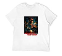 JI YANG HONG Escape from New York V9 Kurt Rsell T-Shirt Movie Poster All T-Shirt White 3XL