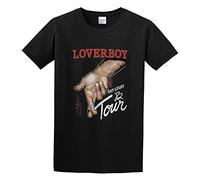 JI YANG HONG Loverboy Get Lucky Tour Body Sculpting Street Printing City Party T-Shirt Black M