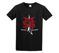 JI YANG HONG Msg Michael Schenker Group Logo Classic Match Standard Evil Soft Grinding T-Shirt Black XXL