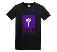 JI YANG HONG NYU New York University Logo Take Out Durable Standard Outdoor Half Sleeve T-Shirt Black S
