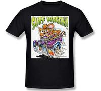 JI YANG HONG Rat Fink Casual Men Tops Short Sleeve T Shirt T-Shirt Black 3XL