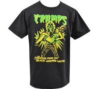 JI951HUAN Mens Psychobilly Mens Women t Shirts mnner Schwarz 100% Cotton The Cramps Creature from Black Leather Lagoon Horror Manches Courtes(Medium)