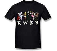 JI951HUAN Men's RWBY Team Rose Yellow Mens Women T Shirt 100% Cotton Manches Courtes(Medium)