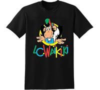 JI951HUAN Roses LC Waikiki Monkey Mens Black T-Shirt Manches Courtes(Medium)