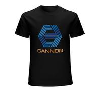 JIA YU HAO Cannon Group - Cannon Films - Defunct Movie Production Company Unisex 100% Cotton Short-Sleeve T-Shirts Black XL