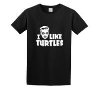 JIA YU HAO I Like Turtles Zombie Fair Walk Zombies Funny Unisex 100% Cotton Short-Sleeve T-Shirts Black XXXL