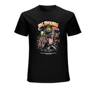 JIA YU HAO John Carpenter's Big Trouble in Little China Funny Vintage Unisex 100% Cotton Short-Sleeve T-Shirts Black XL