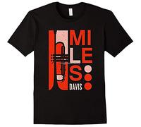 JIA YU HAO Miles Davis Deco Trumpet Unisex 100% Cotton Short-Sleeve T-Shirts Black L