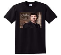 JIA YU HAO Rick Astley 50 Vinyl CD Cover Unisex 100% Cotton Short-Sleeve T-Shirts Black XXL