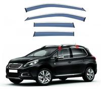 JIABAOCA 4 pièces Déflecteur de Vent de Voiture pour Peugeot 2008 2014-2019, Visières de Fenêtre Latérale Pare Pluie FenêTre Sortie FuméE Voiture Extérieur Accessoires