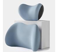 JIABAOCA Ensemble De Coussin De Taille D'Appui-TêTe Voiture pour Tesla Model Y 2021 2022 2023, Coussin Dos Voiture Oreiller De Soutien du Dos en Mousse à MéMoire, Accessoires,A Blue