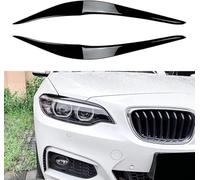JIABAOCA sur Mesure Couvercle de Phare Avant de Voiture pour BMW 2 Series F22 F23 M Sport 2015-2019,Kit de Carrosserie de Paupière de Sourcil de Phare de Voiture Accessories,B/Gloss Black