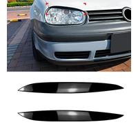 JIABAOCA sur Mesure Couvercle de Phare Avant de Voiture pour VW Golf 4 MK4 1997-2005,Kit de Carrosserie de Paupière de Sourcil de Phare de Voiture Accessories,B/Gloss Black