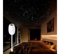 JIABAOZ Galaxy Projector Night Light, USB Stars Space Starry Sky Projector Lamp LED Starlights Projection Portable Adjustable for Bedroom Car Roof Interior Ceiling (White-Starry Sky)