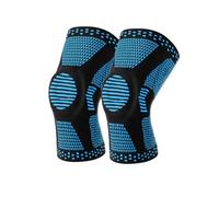 JIABAOZ Genouillère Professionnelle Pour Homme Et Femme Avec Coussinets En Gel Rotulien Et Stabilisateurs Latéraux De Qualité Médicale Pour La Course,les Déchirures Du Ménisque,l'arthrite (Bleu,XL)