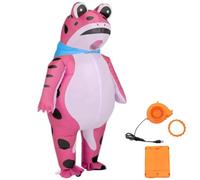 JIABAOZ Inflatable Frog Costume, Funny Full Body Inflatable Frog Costume Adult/Child with Air Pump, Men & Women for Halloween Cosplay Party (M,Pink)
