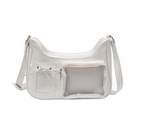 JIABAOZ Itabag Sac À Bandoulière En Cuir Synthétique Femme Style Japonais Sac À Bandoulière Tendance En Cuir PU Imprimé Animé, Convient Pour Le Shopping Et Les Trajets Quotidiens (Blanc)