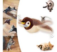 JIABAOZ Jouets Oiseau Volant pour Chat, Jouet pour Chat Oiseau Gazouillant, Oiseau Qui Vole pour Chat, Jouet Chat Oiseau Qui Bouge, Oiseau pour Chat Qui Bat des Ailes (A)