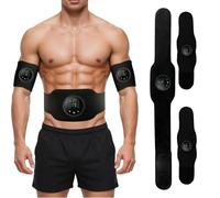 JIABAOZ Next Gen Ultra Muscle Fitness AB Belt, EMS Muscle Stimulator, Adjustable Toning Belt, 12 Modes & 19 Intensity Levels, Core Muscle Firming & Strengthening for Abs, Arms, Legs