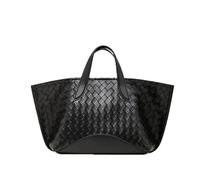 JIABAOZ Sac À Main En Cuir Tressé De Luxe Pour Femme,Sac À Main,Doté D'une Bandoulière Amovible,pour Femme Grand,Pour Le Travail, Voyages, Shopping, L'école (Noir)
