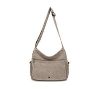 JIABAOZ Sac Bandoulière En Toile Lavé Bretelle Réglable Multi Poches Sac Décontracté Unisex Pour Études Courses Voyages (gris)