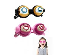 JIABAOZ Winking Glasses - Blink & Wink Novelty Blinking Glasses, Funny Eye Frames with Strap, Manual Blink Action for Parties, Costumes & Fun Photo Props (2D)