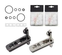 JIAC 2 Pièces Accessoires pour Briquet Zippo Métal Insert Joint pour Briquets Noir Argent Kit de Réparation pour Briquet Zippo avec Tampon en Feutre de Coton pour Anti Évaporation Essence