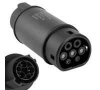 Jiacheng Adaptateur de charge type 1 vers type 2 EV, adaptateur de convertisseur de chargeur pour véhicules électriques et hybrides de type 2, 32 A SAE J1772 à IEC 62196