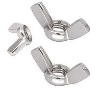 JIADEXIN 10 Pièces M3 Écrou à Oreilles - Écrou Papillon en Acier Inoxydable 304 Écrous à Ailettes pour Outils de Bricolage les produits artisanaux extérieurs automobiles et produits en bois