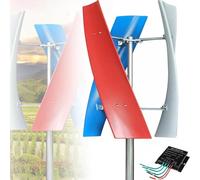 JIADUOFU Éolienne à 3 pales,éolienne à lévitation magnétique 12V/24V/48V,générateur éolien axe Vertical,éolienne Domestique Portable avec contrôleur MPPT,pour Maison et l'éclairage. 3000W-12v