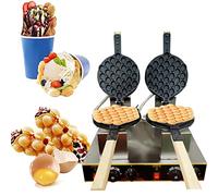 JIADUOFU Gaufrier Bubble Waffle, Gaufrier Electrique Commercial 50-250℃, Antiadhésifs électriques Waffle Egg Cake Maker, pour La Maison/Les Cafés/Les Restaurants/Les Snack-Bars,220v