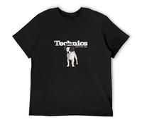 JIAERLE TOYS Technics Mens T-Shirt Dog Teach Them Well Vinyl DJ Black XL