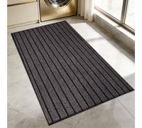 JIAFANG Paillasson Attrape Poussière 40 x 122 cm Douces Absorbantes Tapis D'Entrée Facile à Nettoyer pour Entrée et Patio, Gris