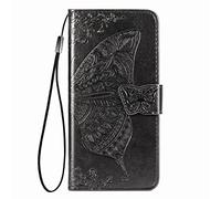 JIAFEI Compatible pour Coque Doogee S59/S59 Pro, Premium PU Portefeuille Étui Motif en Relief, Noir