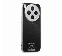 JIAFEI Coque Magnétique pour Vivo X300 5G, Cuir Souple avec Recharge sans Fil Étui, Antichoc Dos PC Arrière Housse, Protection de L'objectif Améliorée, Noir