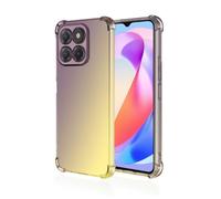 JIAFEI Coque pour Honor 200 Smart 5G Étui Protecteur en Souple Silicone TPU Antichoc Housse de Protection en Couleur Dégradée Compatible avec Honor 200 Smart 5G Or/Noir